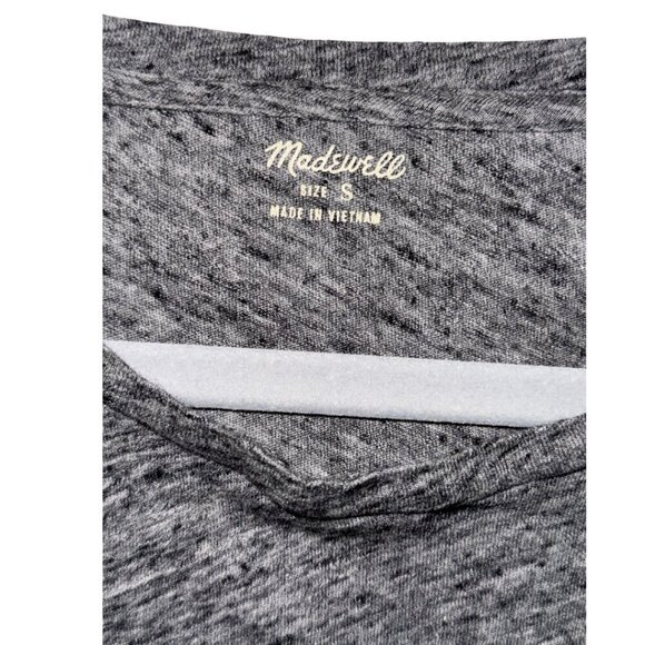 Madewell Whisper Cotton Crewneck - gray -Tee Size: S - Picture 3 of 3